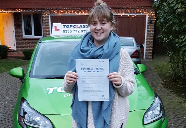 Driving Lesson Test Pass in Sittingbourne - Lydia Bradley