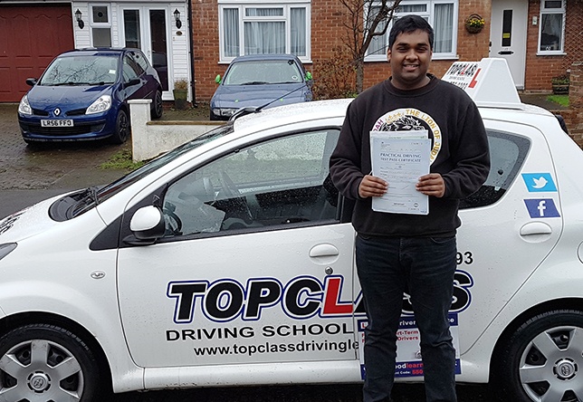 Driving Lesson Test Pass in Gillingham - Jeriah Nadesan