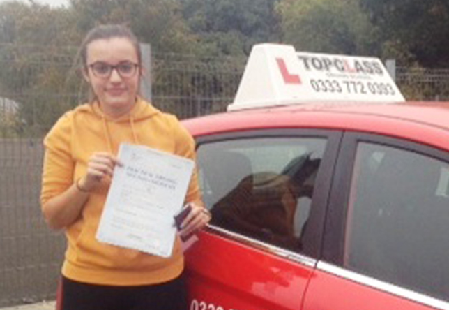 Driving Lesson Test Pass in Gillingham - Chloe Mcleod