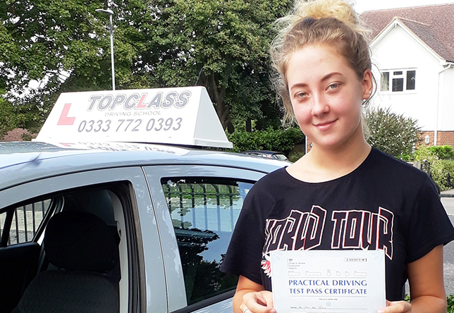 Driving Lesson Test Pass in Maidstone - Kiah Cowie