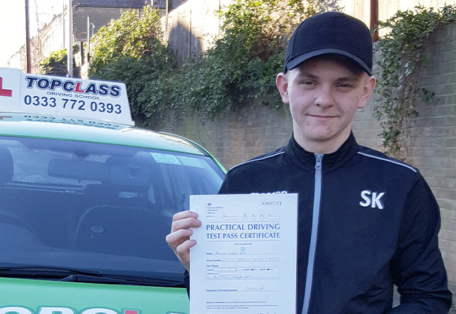 Driving Lesson Test Pass in Chatham - Levi Keat