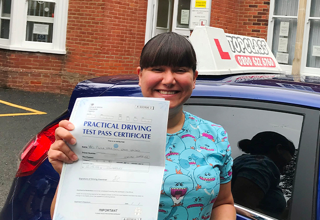 Driving Lesson Test Pass in Canterbury - Mari