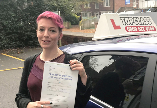 Driving Lesson Test Pass in Canterbury Scarlet Ruth Earl